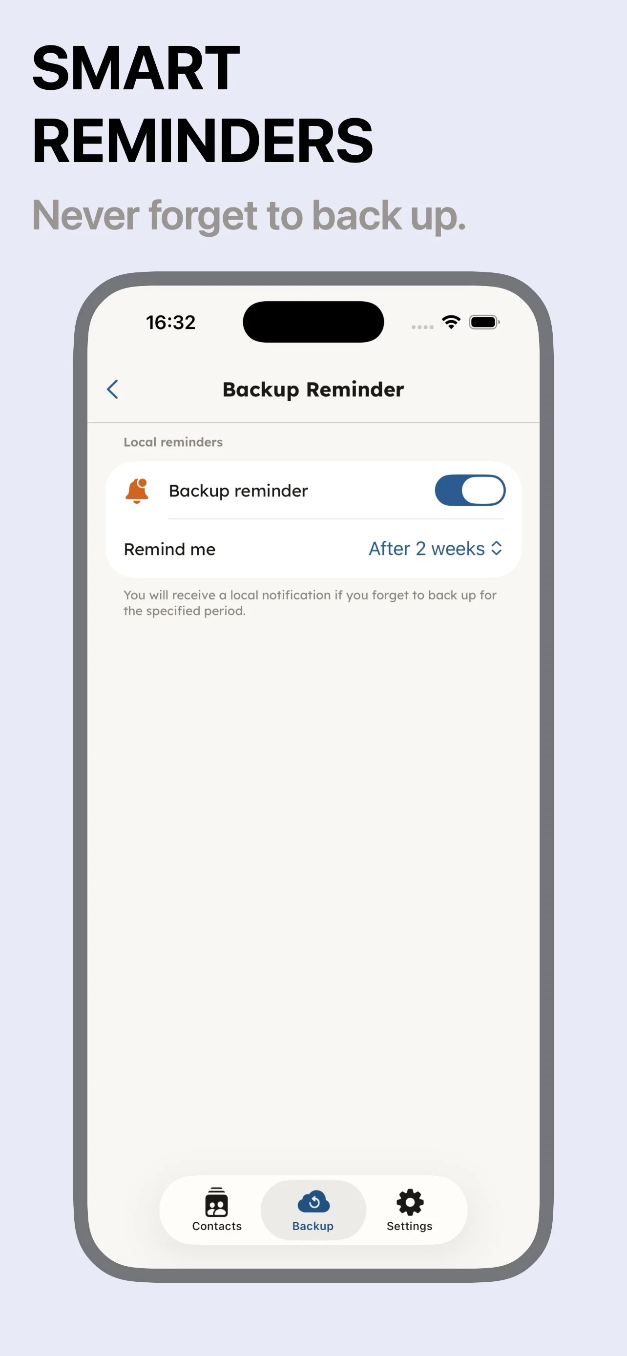 Smart backup reminders