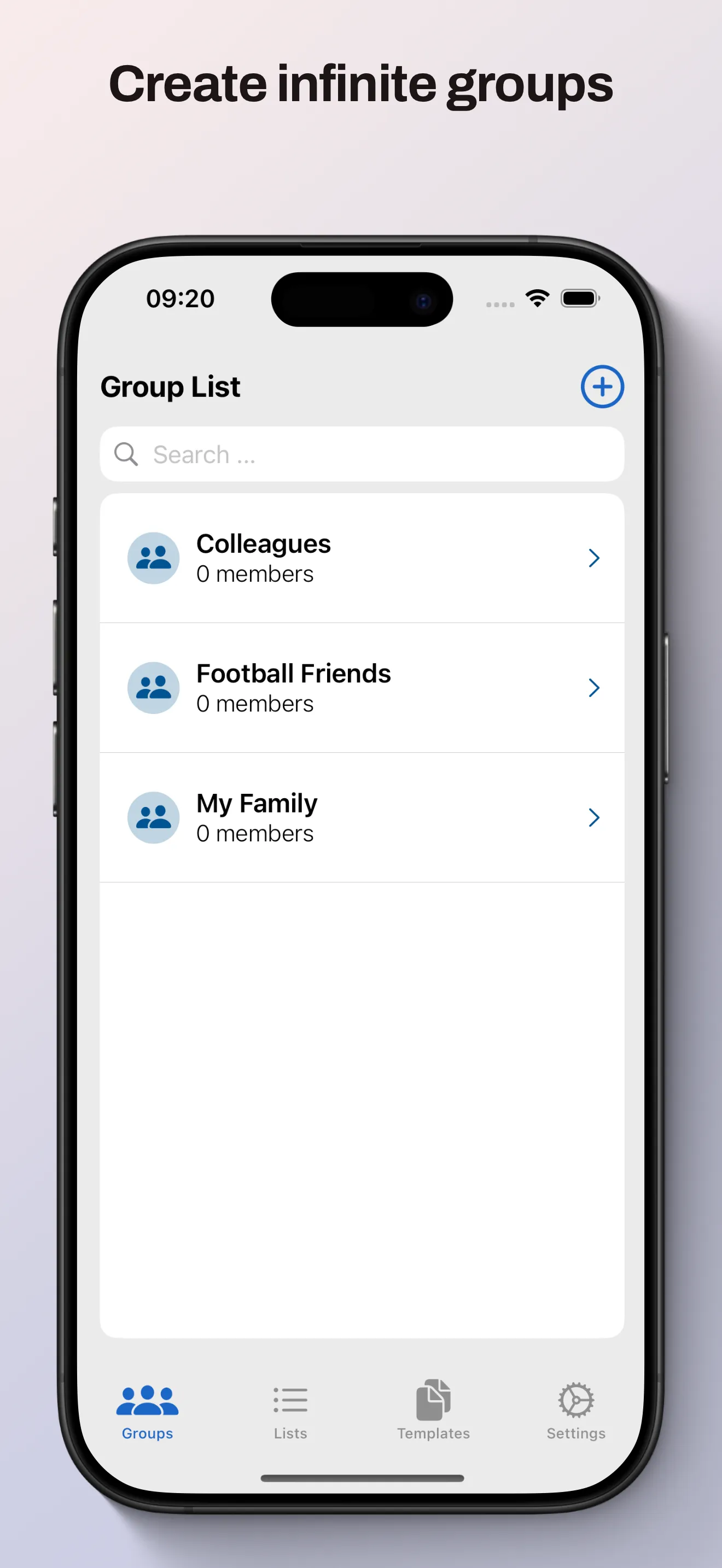 Group SMS group list